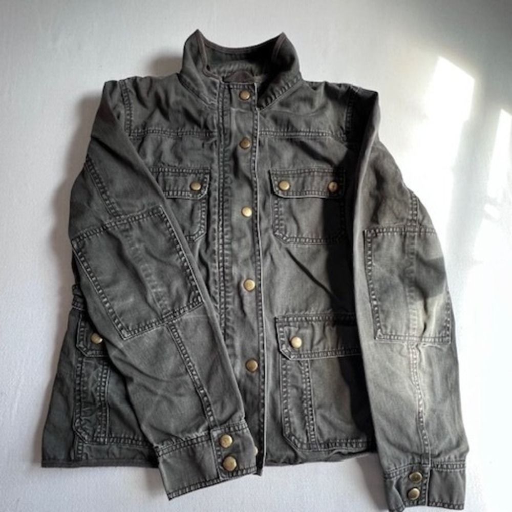 J. Crew Military Field Jacket Women Size Small Black Utility Gorpcore